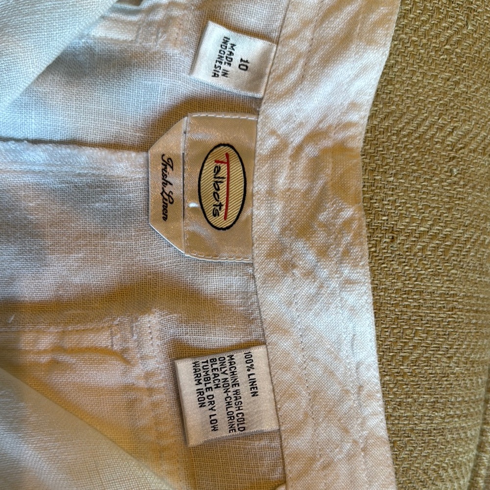 Talbots Linen Drawstring Shorts- Size 10 - Picture 2 of 6